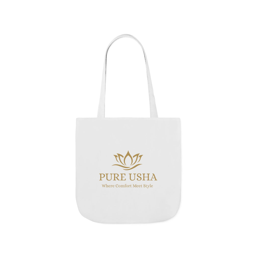 Pure Usha Gold Lotus Canvas Tote