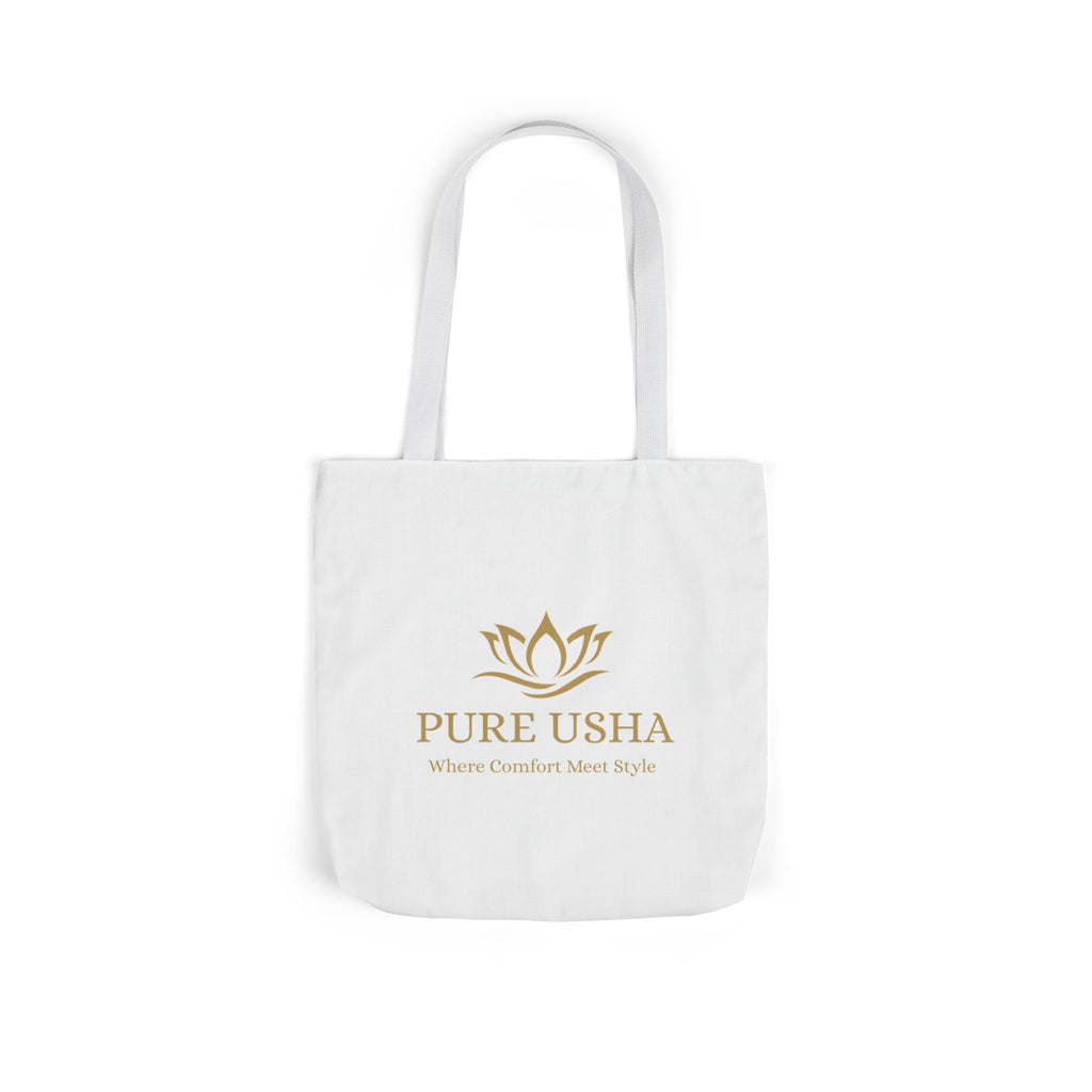 Pure Usha Gold Lotus Canvas Tote
