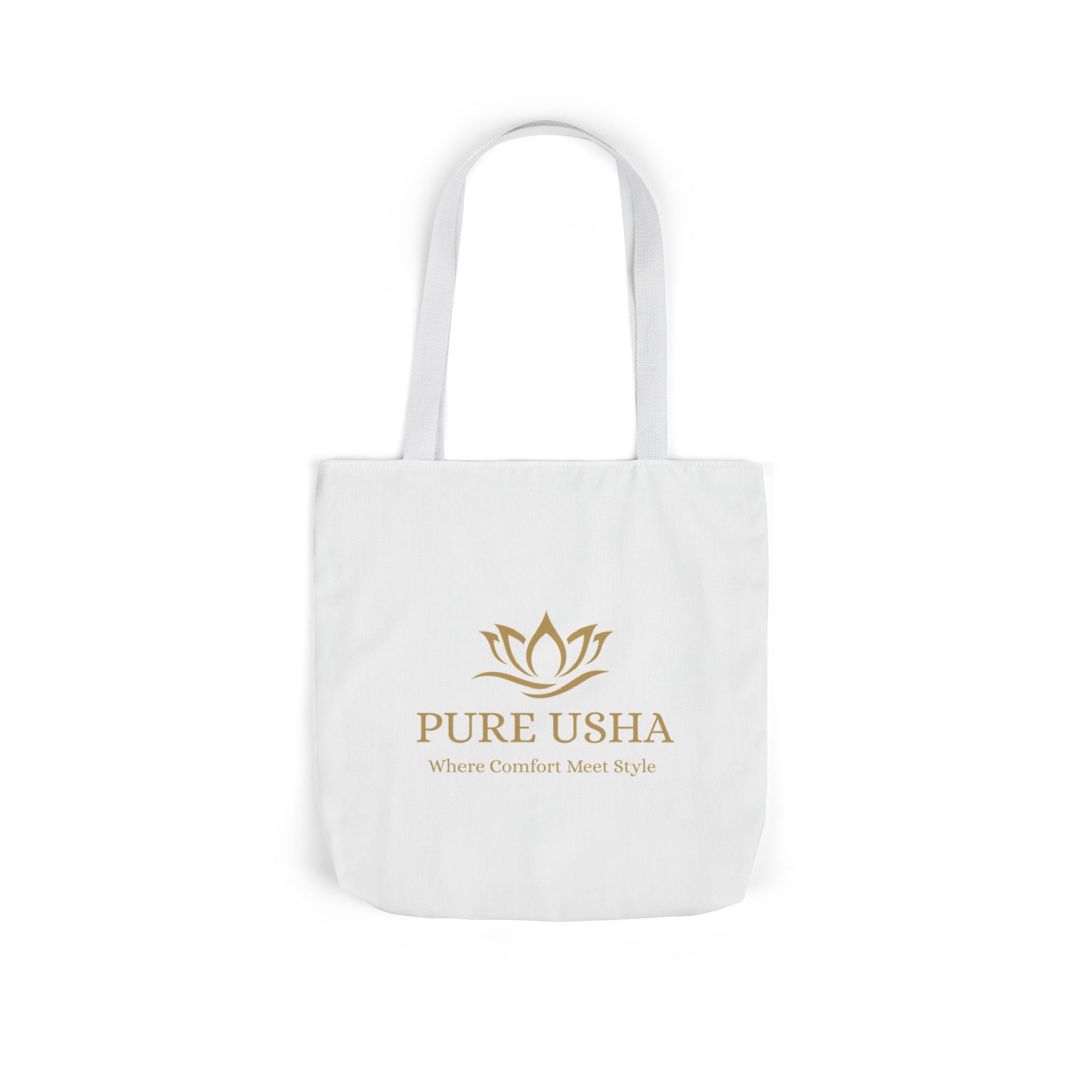 Pure Usha Gold Lotus Canvas Tote