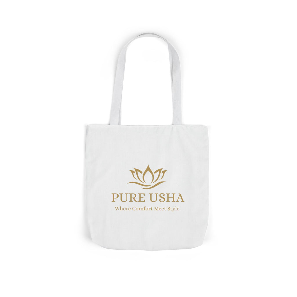 Pure Usha Gold Lotus Canvas Tote