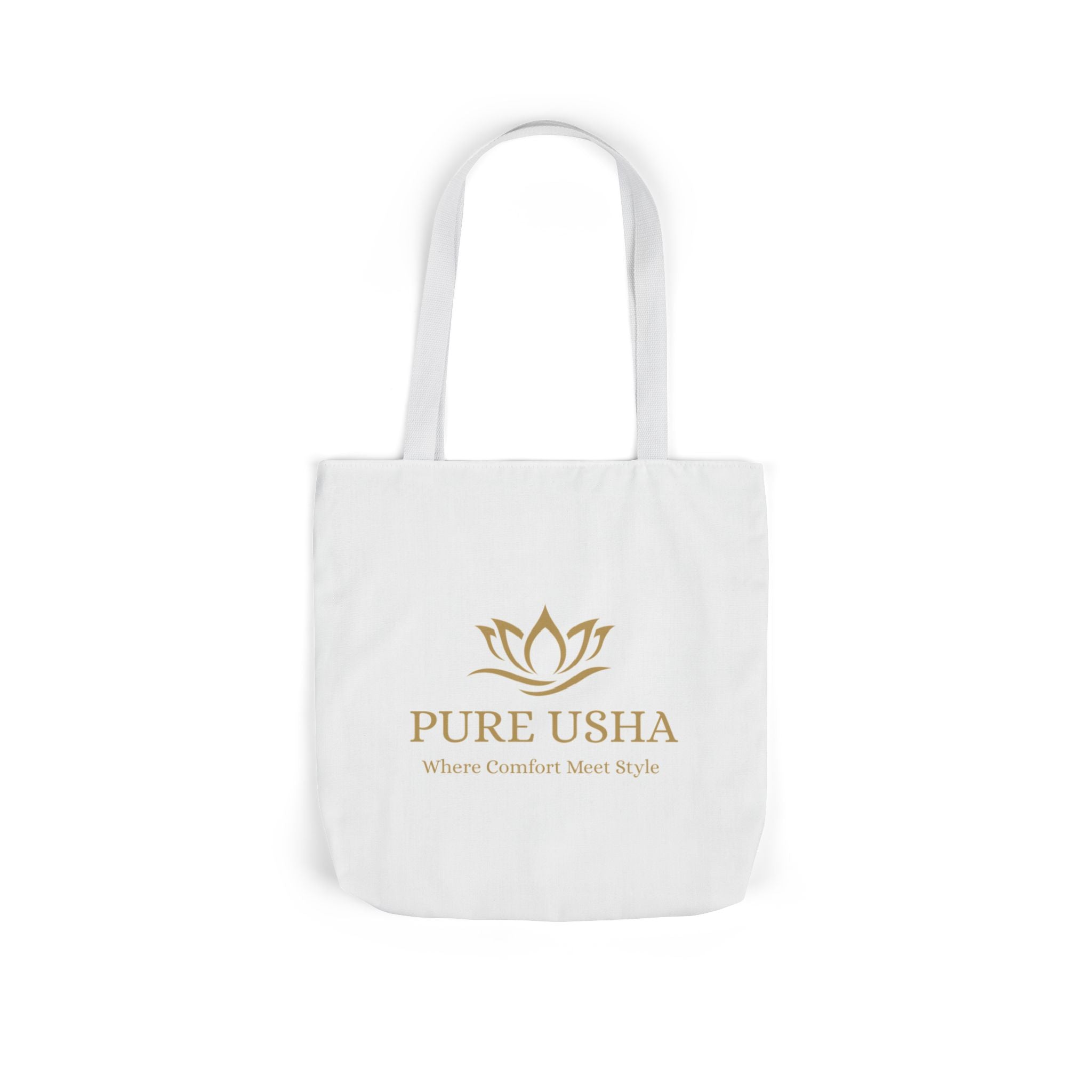 Pure Usha Gold Lotus Canvas Tote