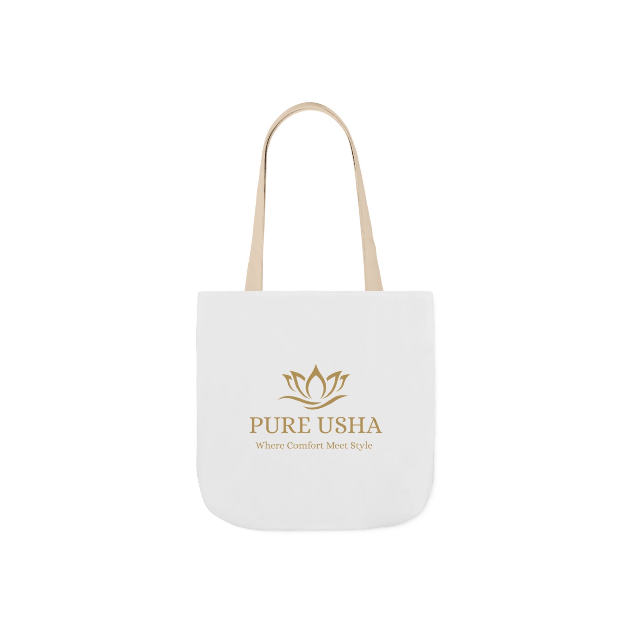Pure Usha Gold Lotus Canvas Tote