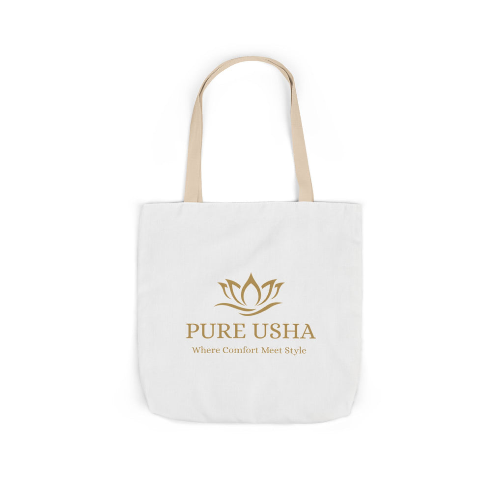 Pure Usha Gold Lotus Canvas Tote