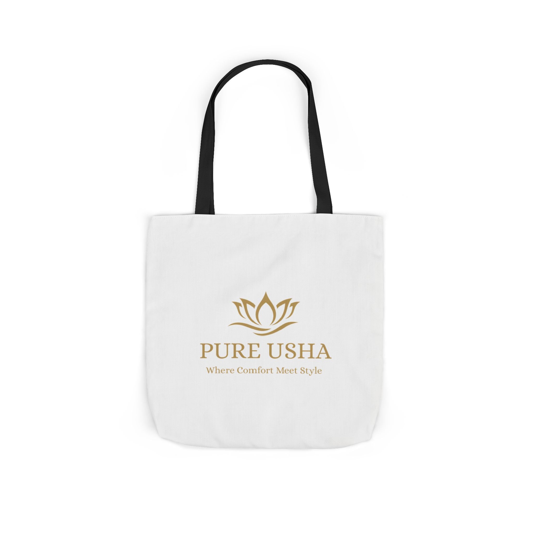 Pure Usha Gold Lotus Canvas Tote