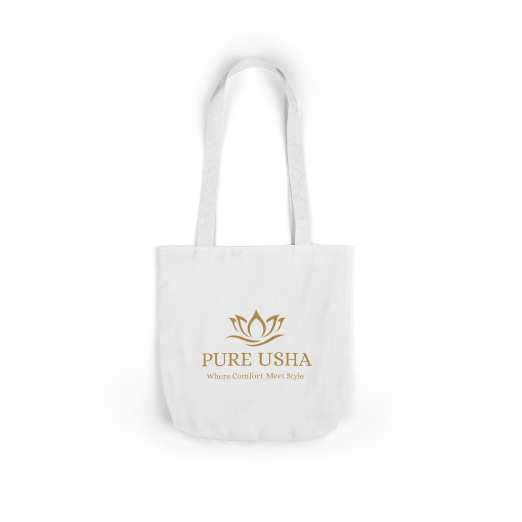 Pure Usha Gold Lotus Canvas Tote