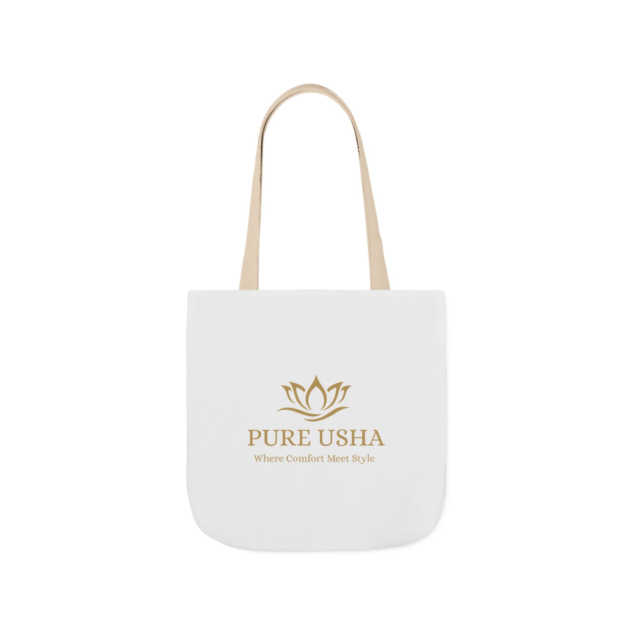 Pure Usha Gold Lotus Canvas Tote
