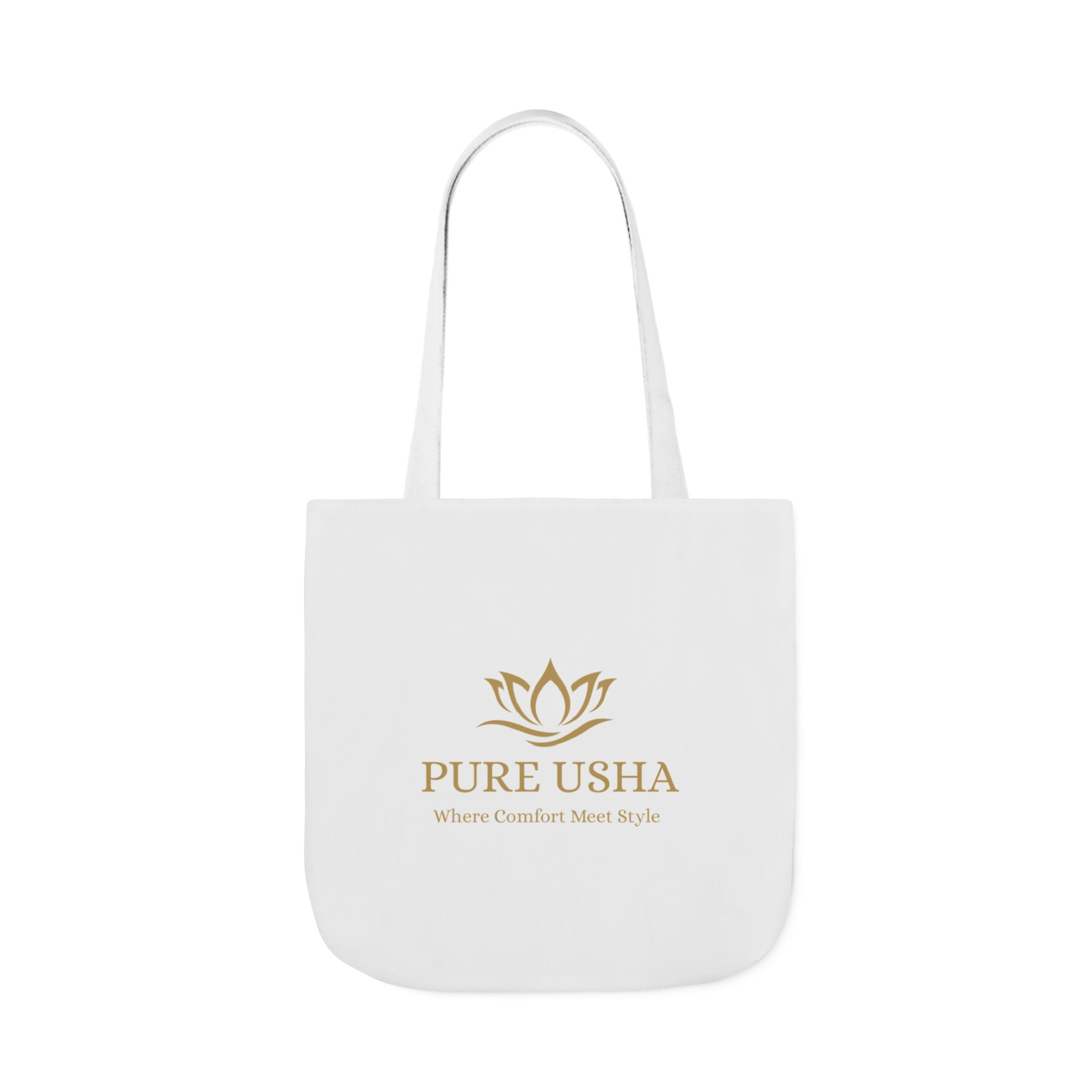 Pure Usha Gold Lotus Canvas Tote