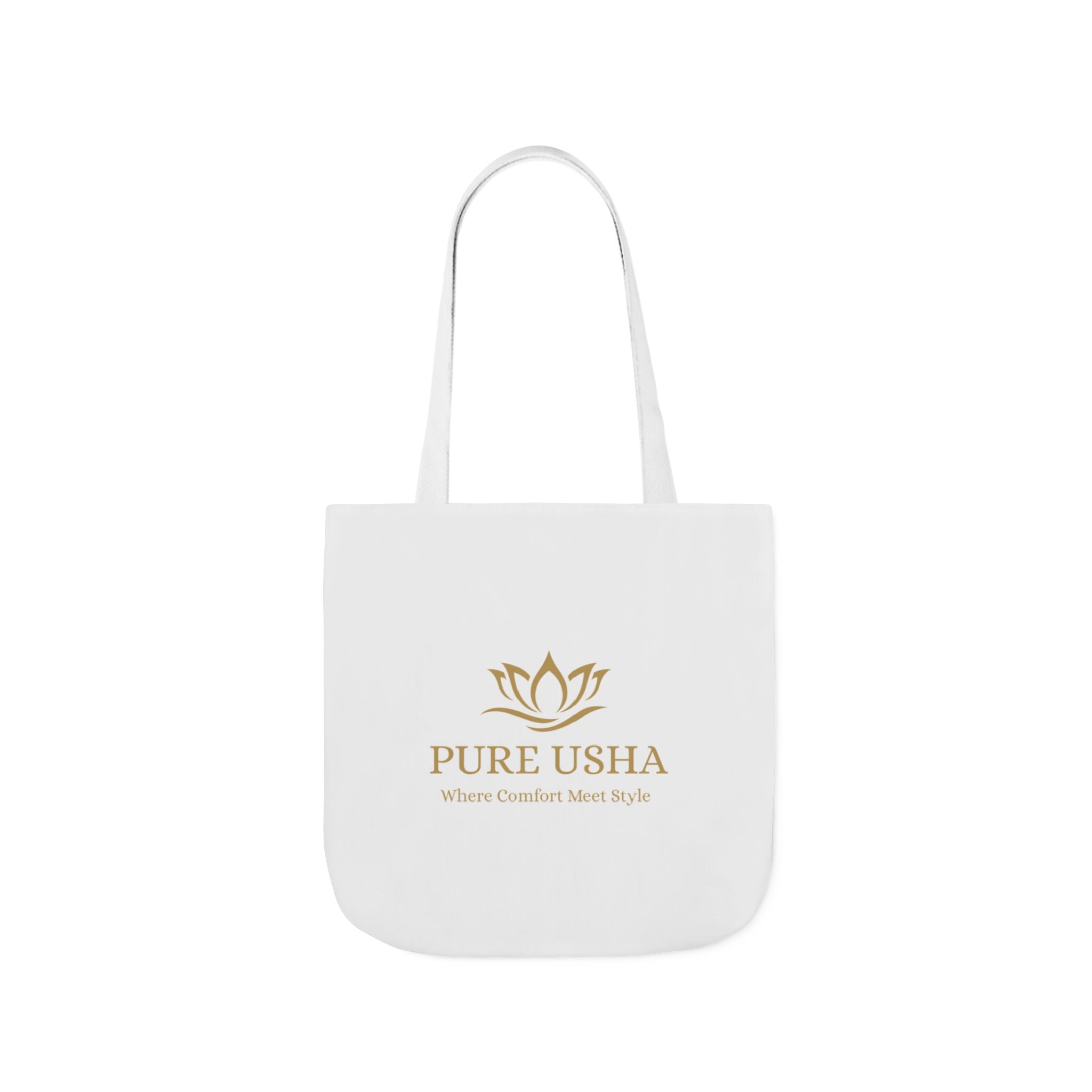 Pure Usha Gold Lotus Canvas Tote