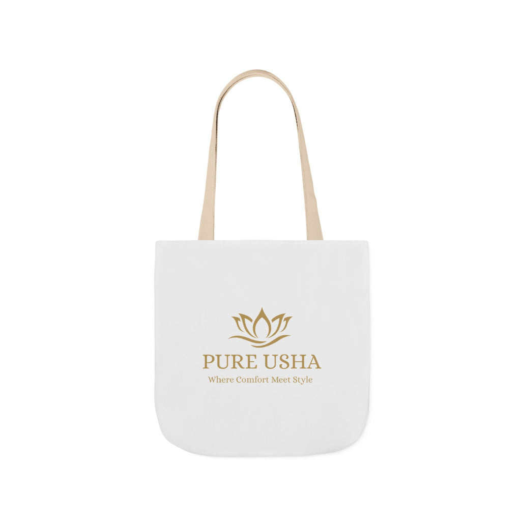 Pure Usha Gold Lotus Canvas Tote