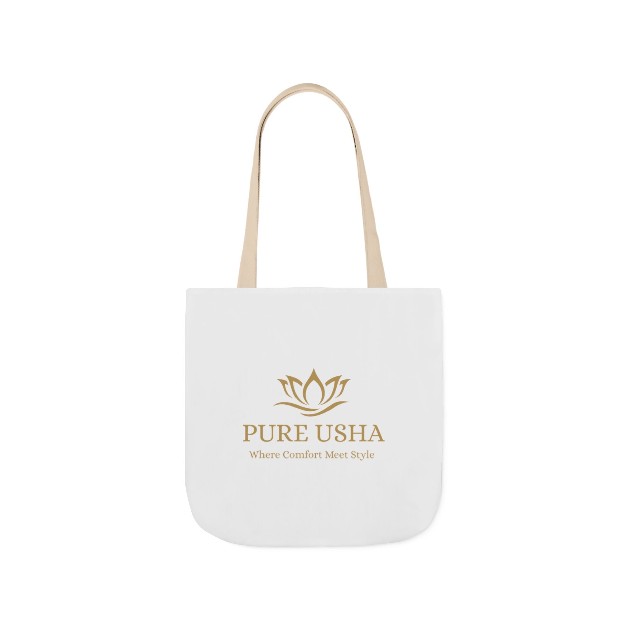 Pure Usha Gold Lotus Canvas Tote