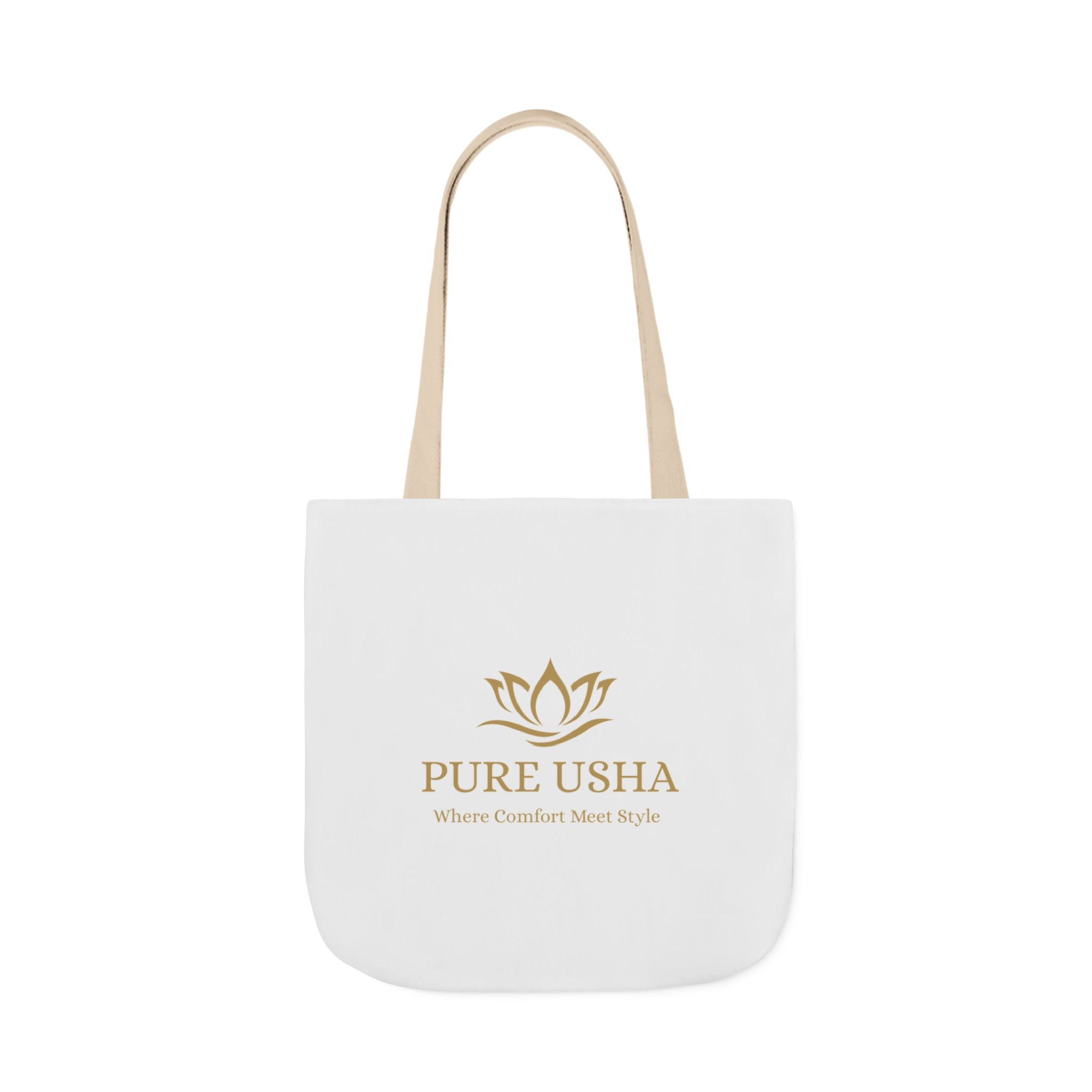 Pure Usha Gold Lotus Canvas Tote