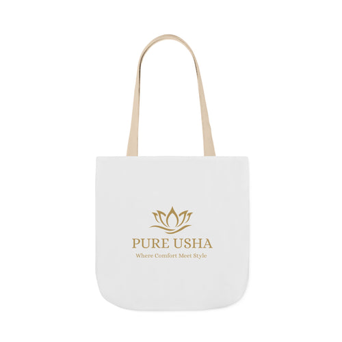 Pure Usha Gold Lotus Canvas Tote