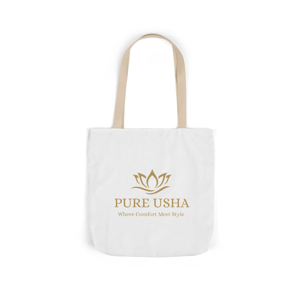 Pure Usha Gold Lotus Canvas Tote