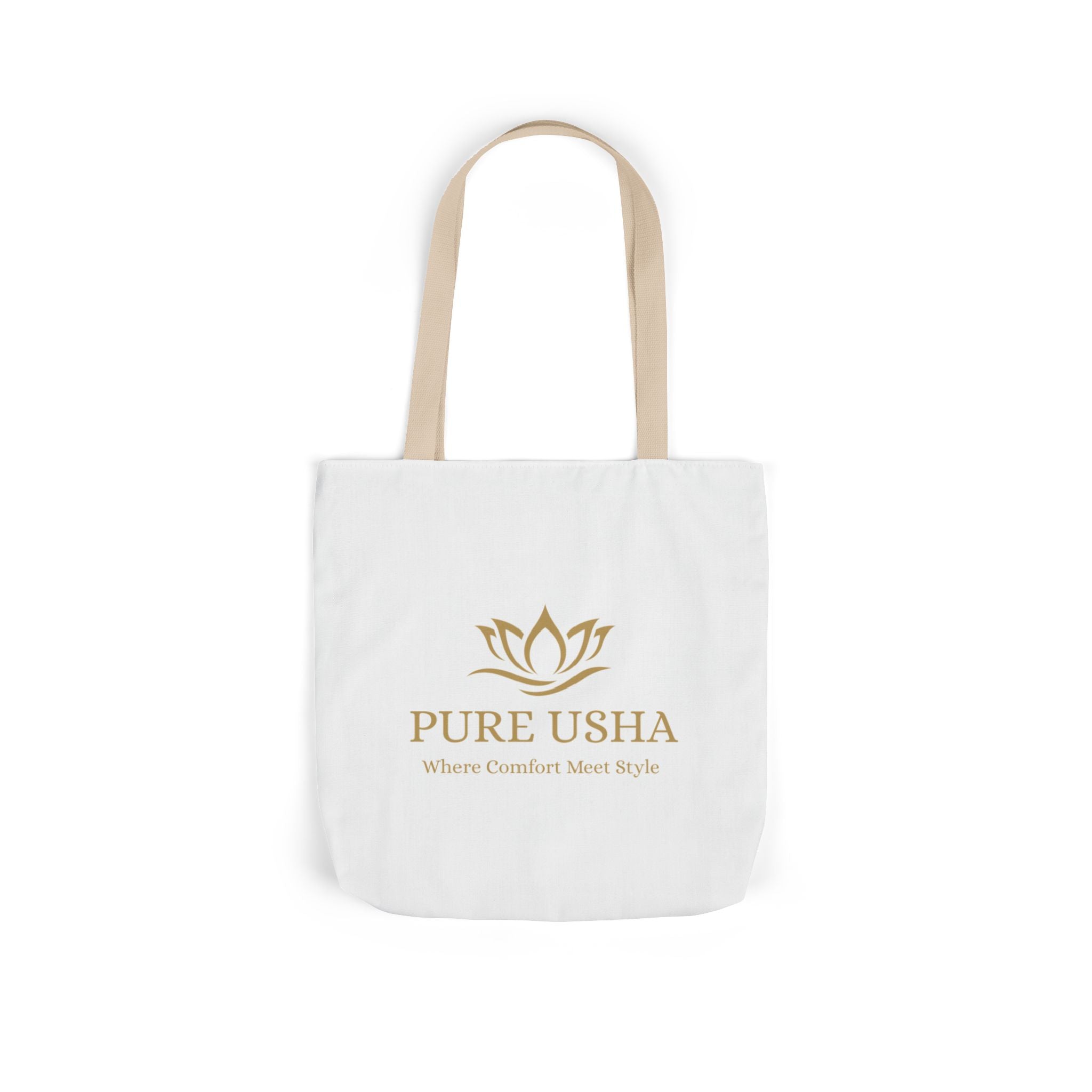 Pure Usha Gold Lotus Canvas Tote