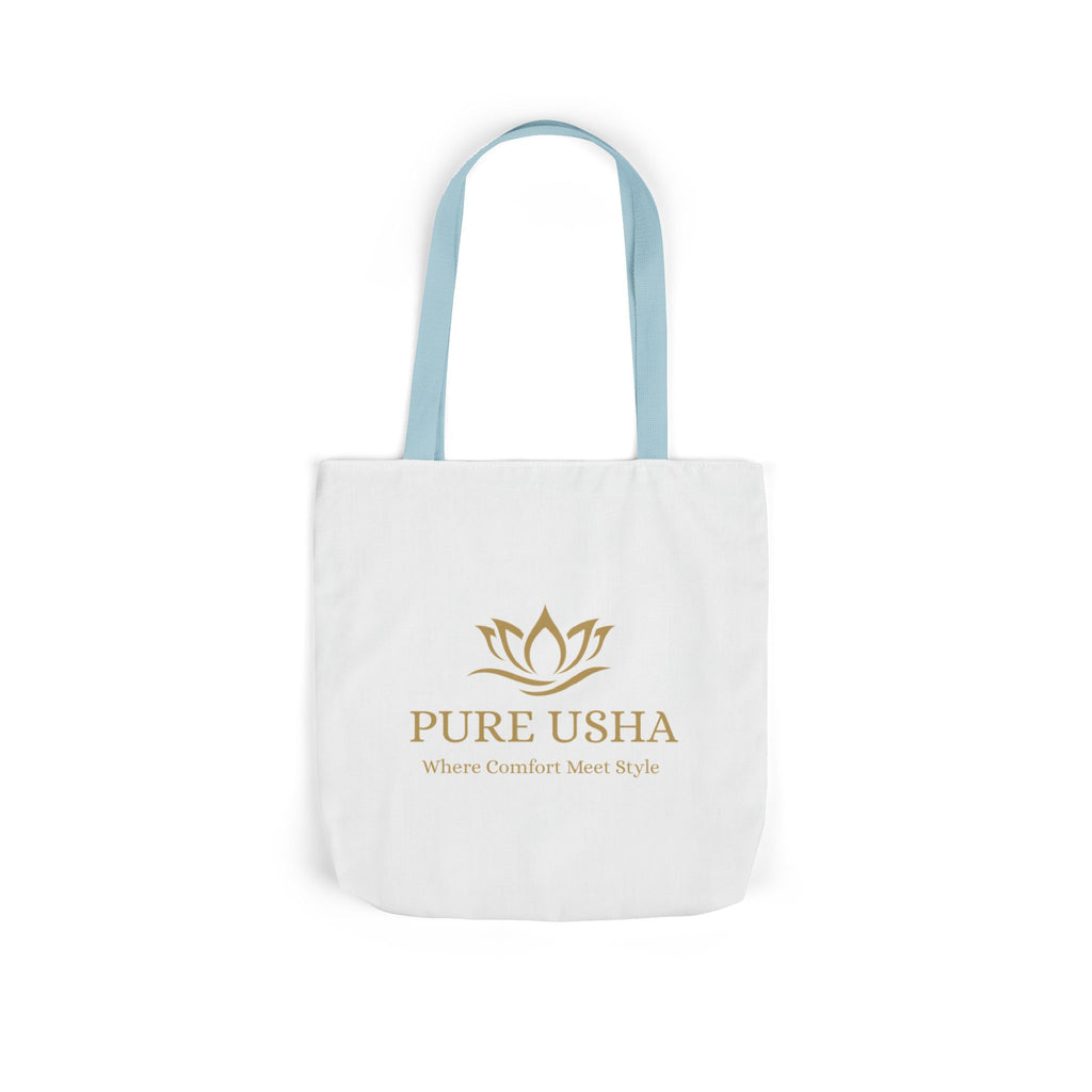 Pure Usha Gold Lotus Canvas Tote
