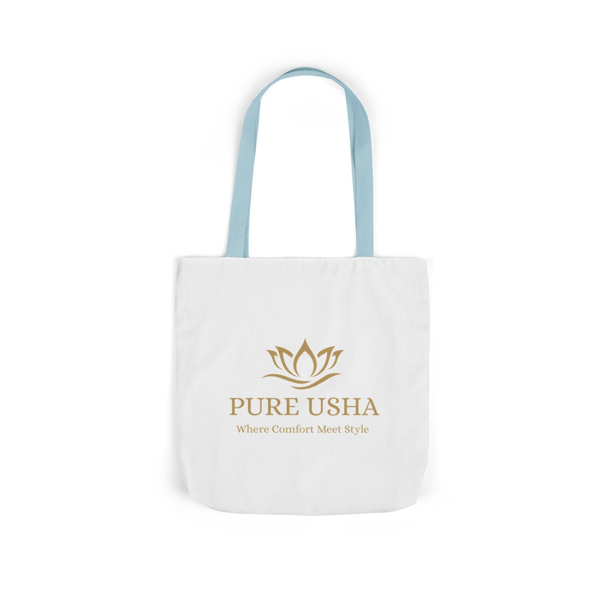 Pure Usha Gold Lotus Canvas Tote
