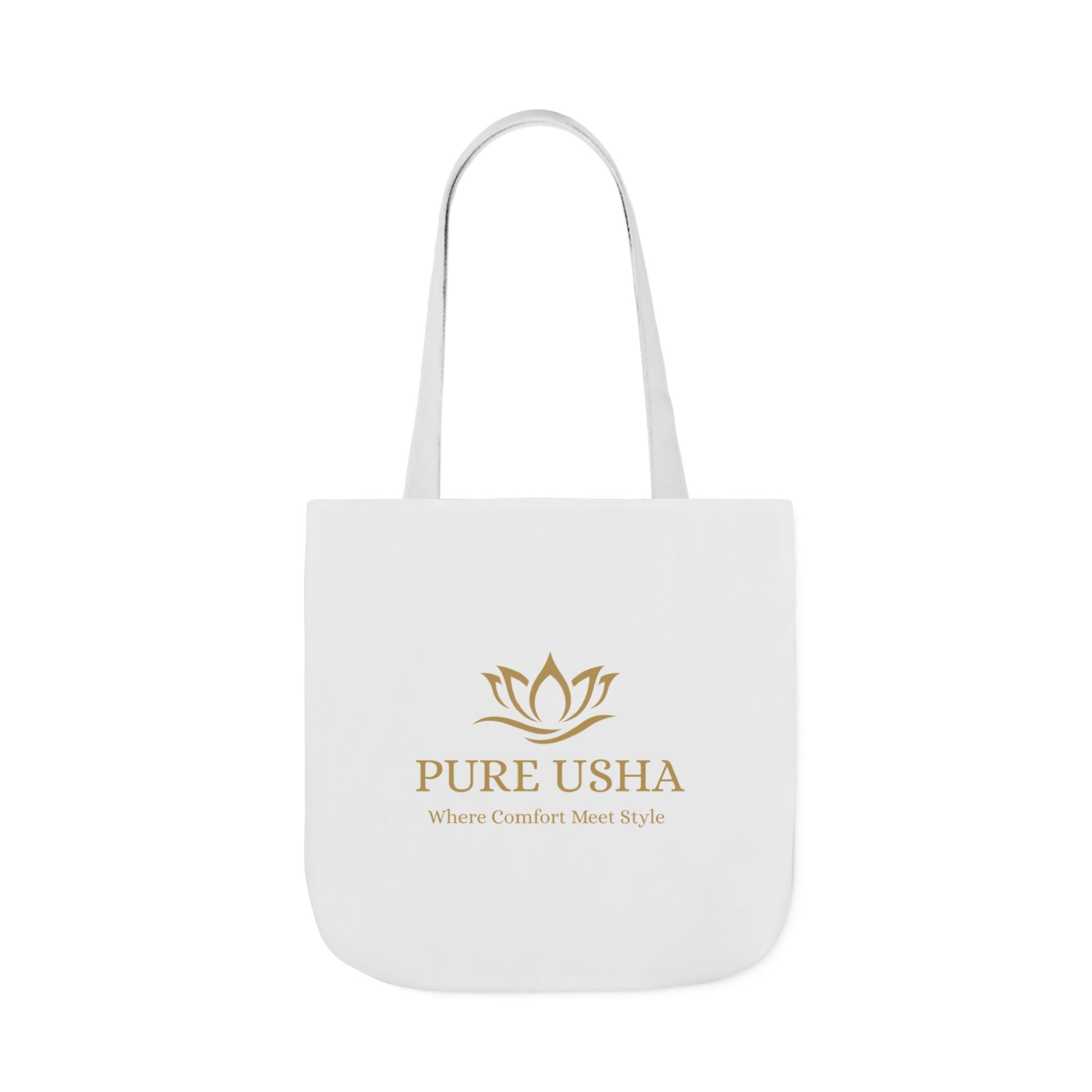 Pure Usha Gold Lotus Canvas Tote