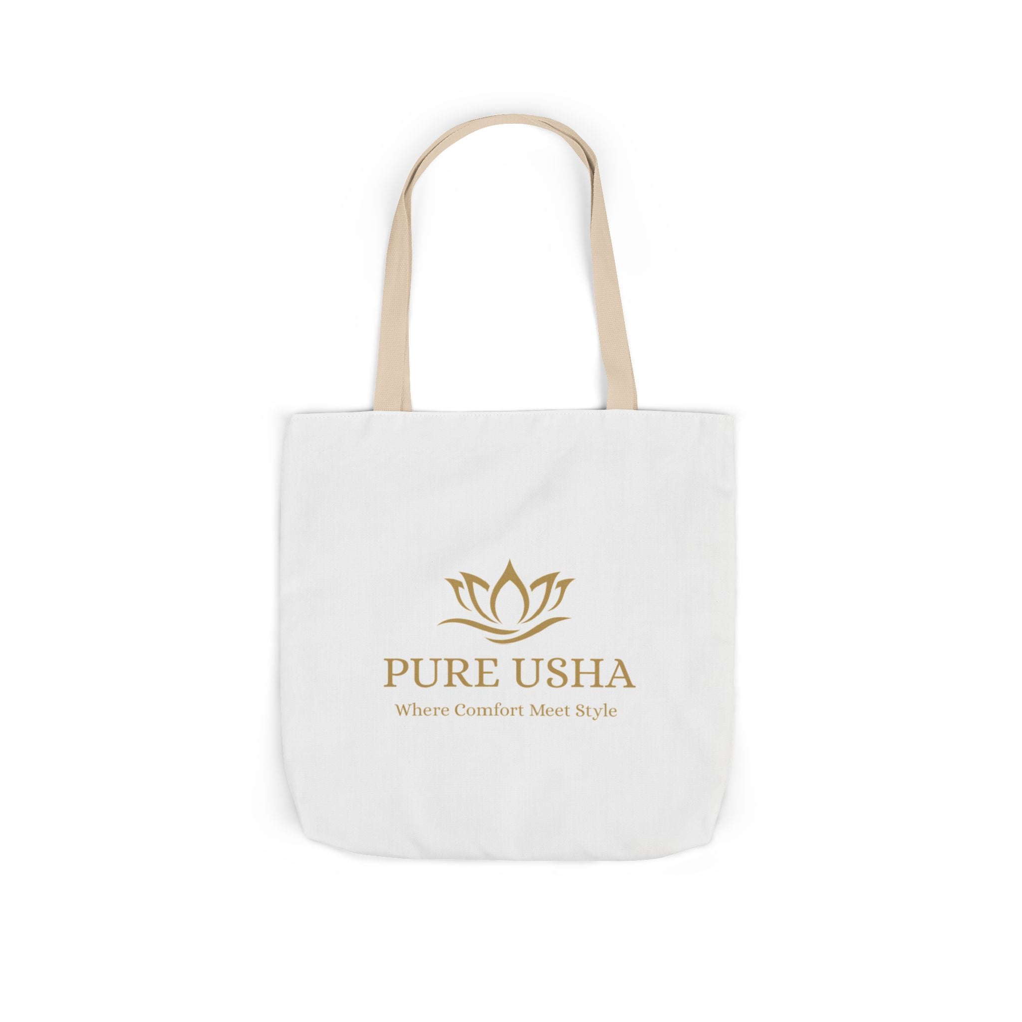 Pure Usha Gold Lotus Canvas Tote