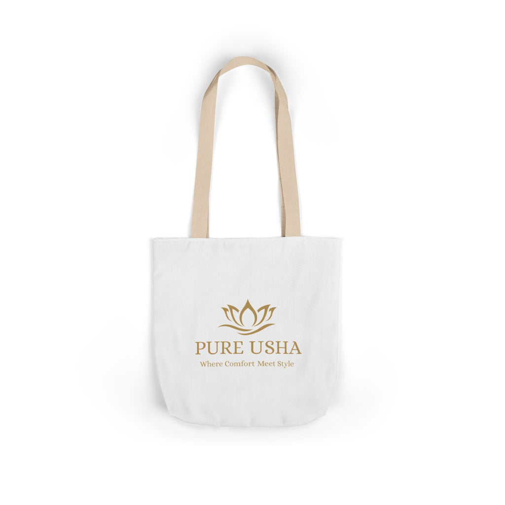 Pure Usha Gold Lotus Canvas Tote