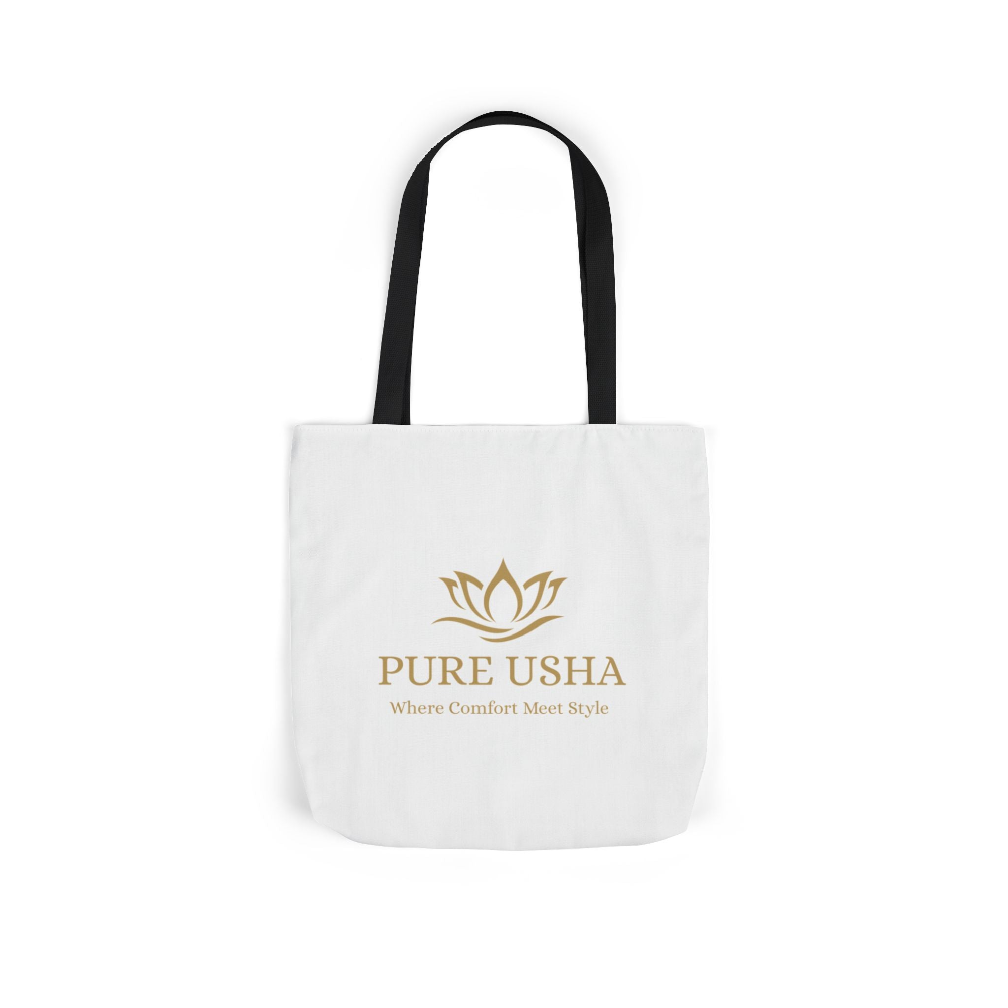 Pure Usha Gold Lotus Canvas Tote