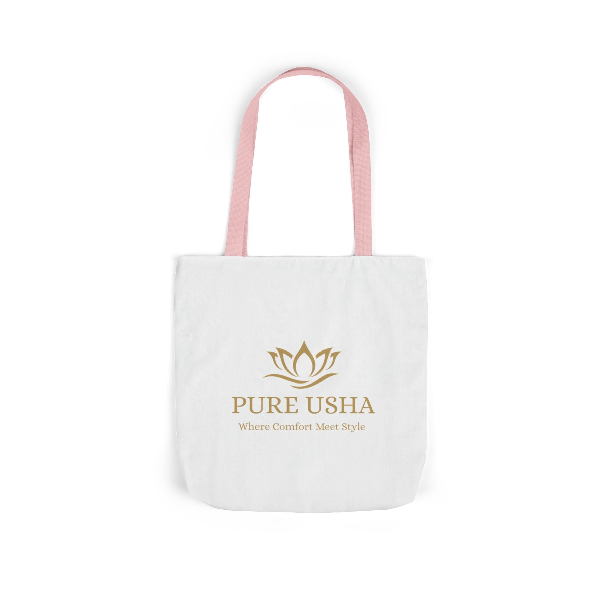Pure Usha Gold Lotus Canvas Tote