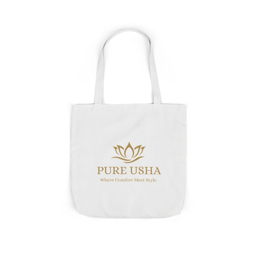 Pure Usha Gold Lotus Canvas Tote