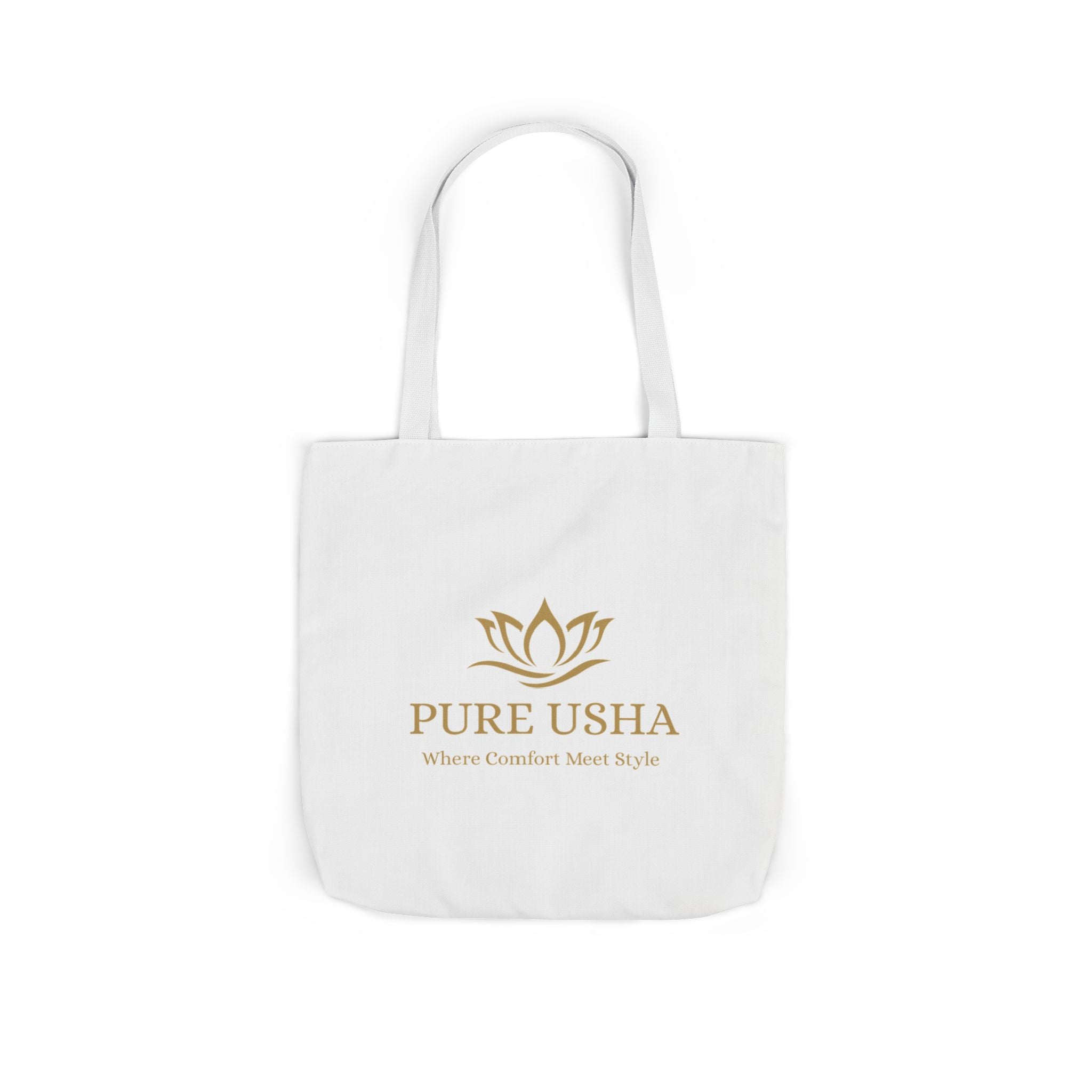 Pure Usha Gold Lotus Canvas Tote
