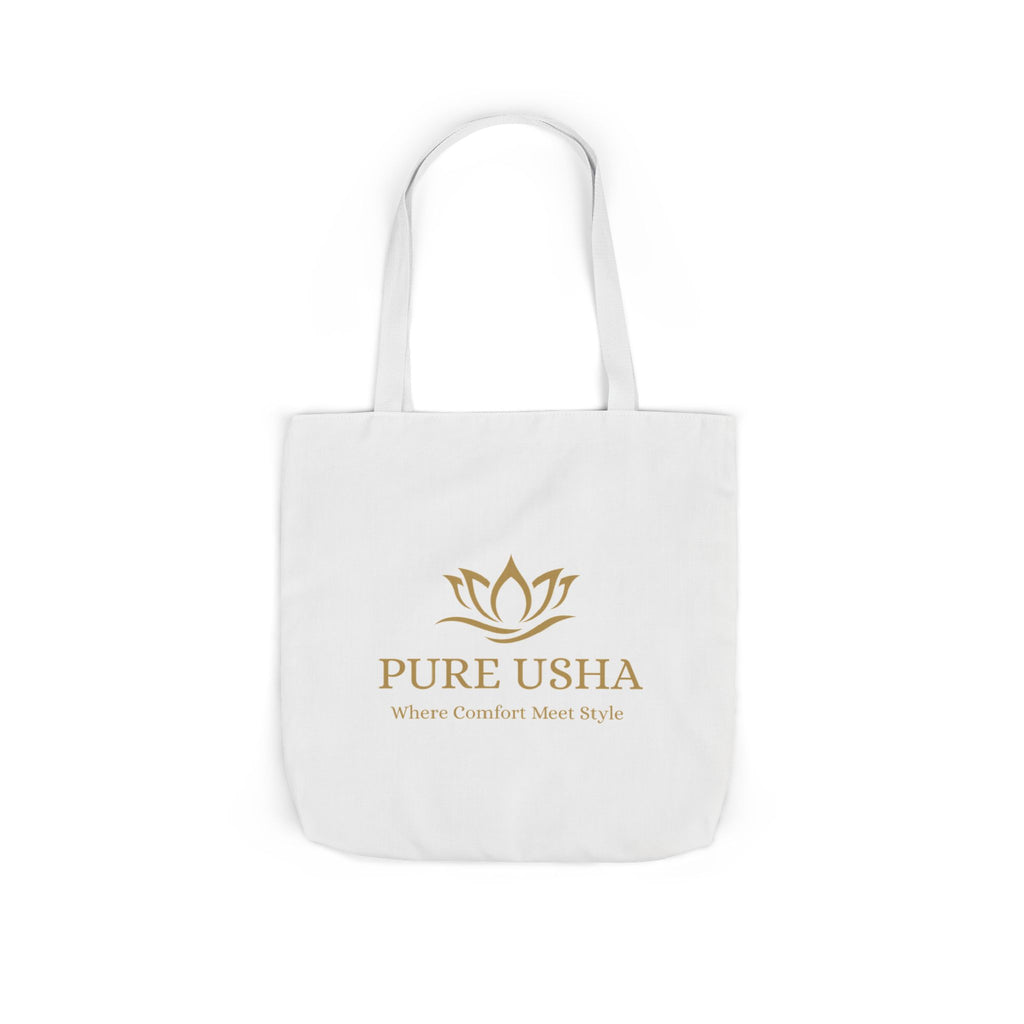 Pure Usha Gold Lotus Canvas Tote