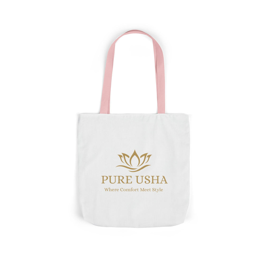 Pure Usha Gold Lotus Canvas Tote