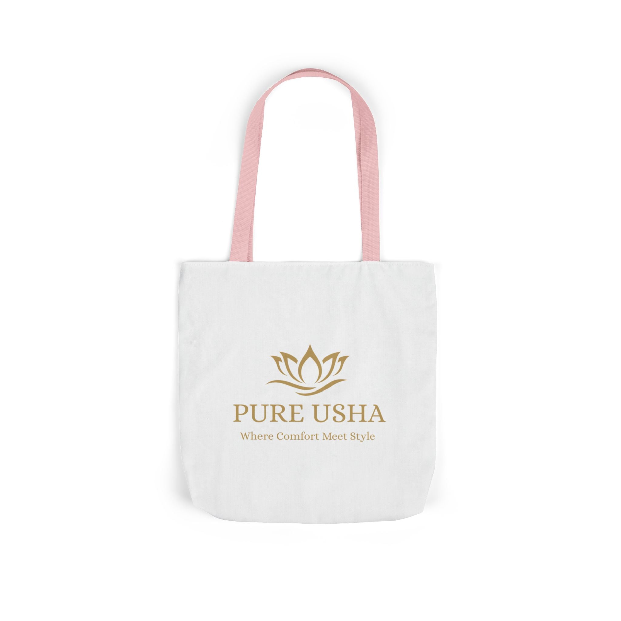 Pure Usha Gold Lotus Canvas Tote
