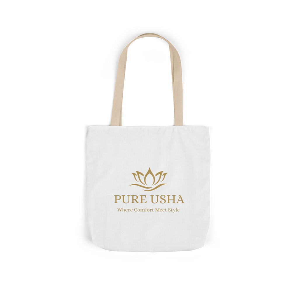 Pure Usha Gold Lotus Canvas Tote