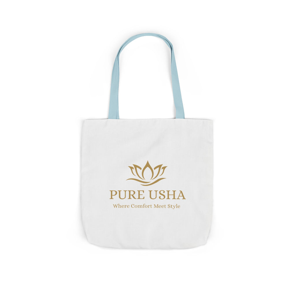 Pure Usha Gold Lotus Canvas Tote