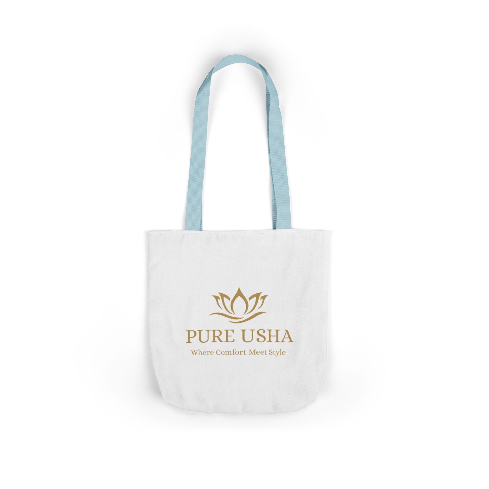 Pure Usha Gold Lotus Canvas Tote