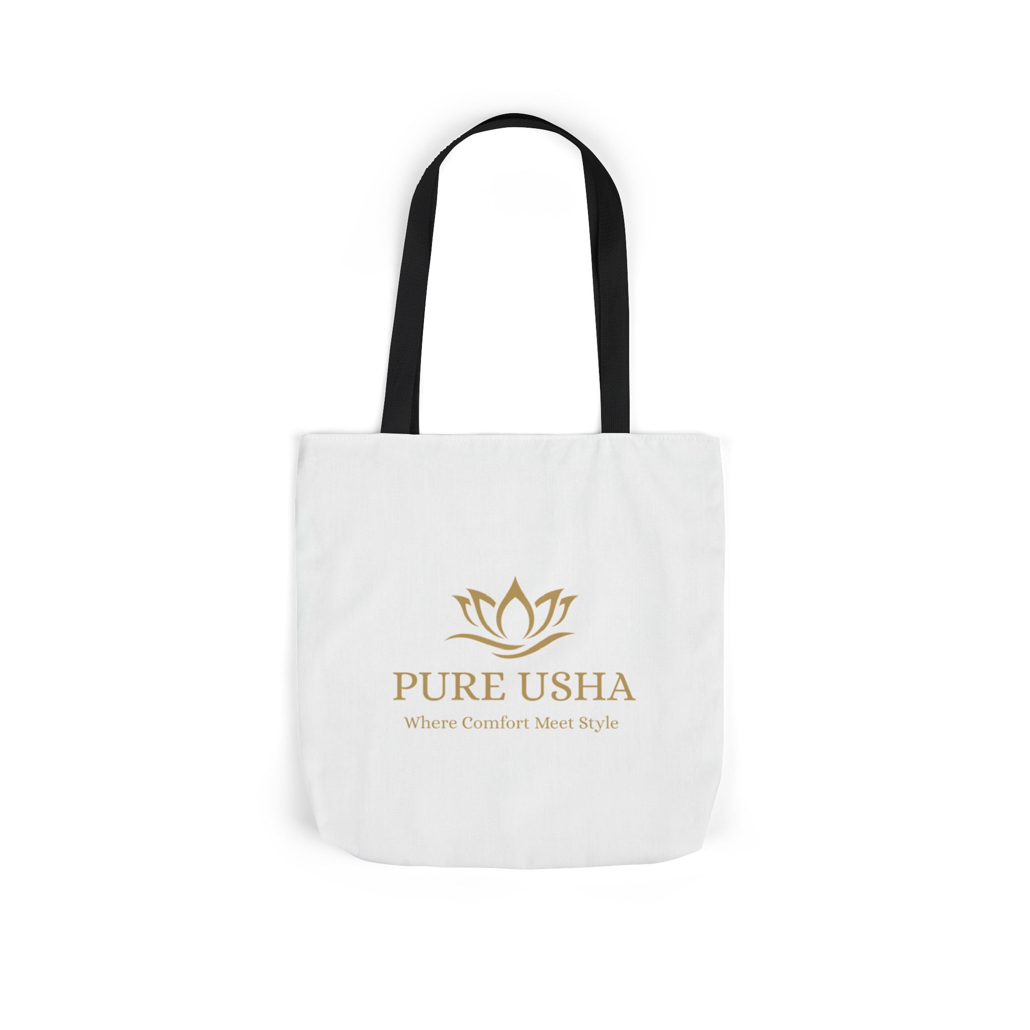 Pure Usha Gold Lotus Canvas Tote