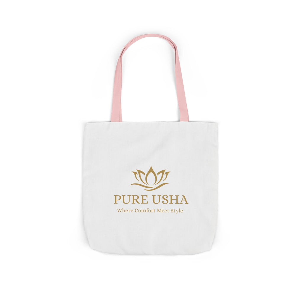 Pure Usha Gold Lotus Canvas Tote