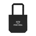 Pure Usha Lotus Cotton Tote Bag — Eco-Friendly Yoga & Wellness Market Tote