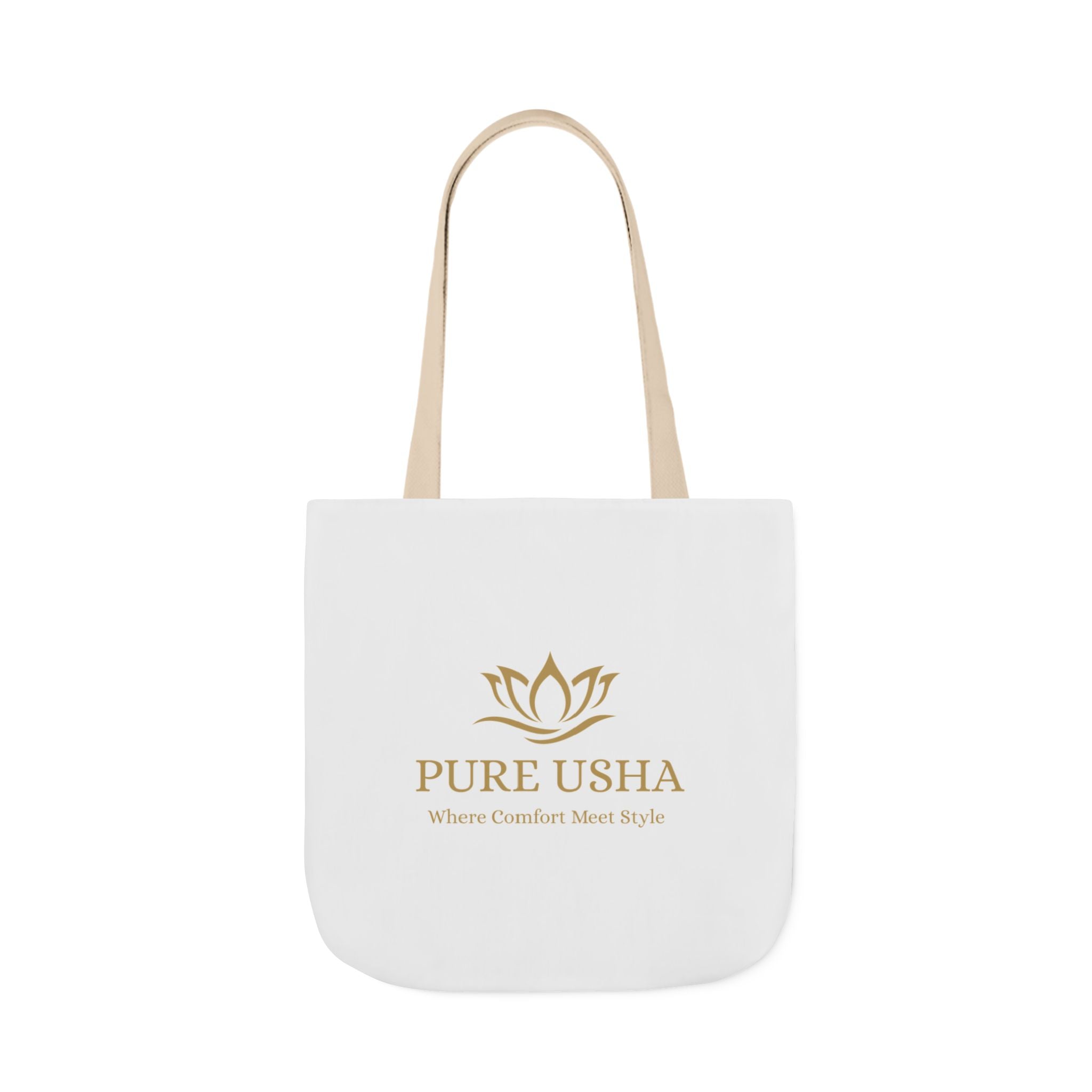 Pure Usha Gold Lotus Canvas Tote