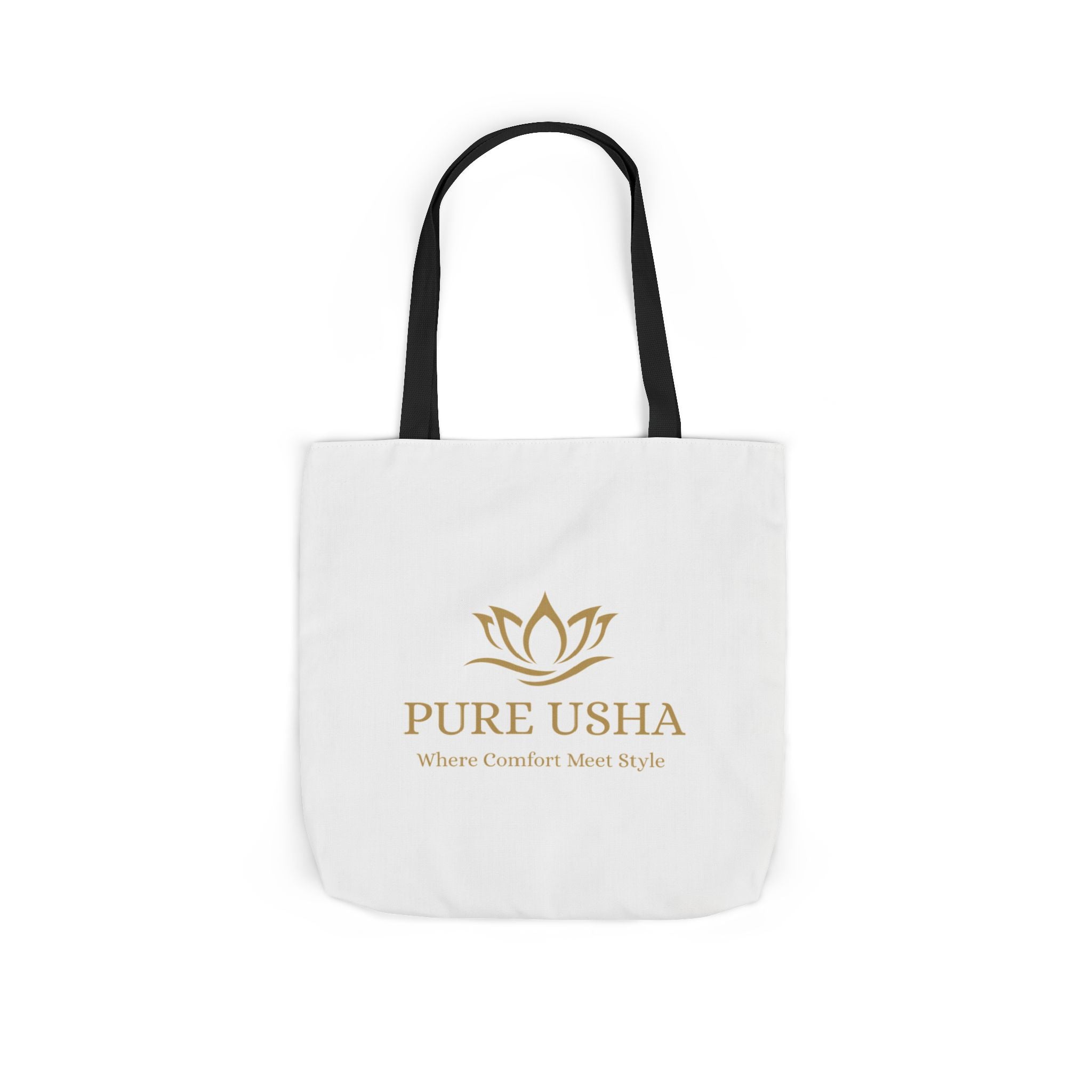 Pure Usha Gold Lotus Canvas Tote