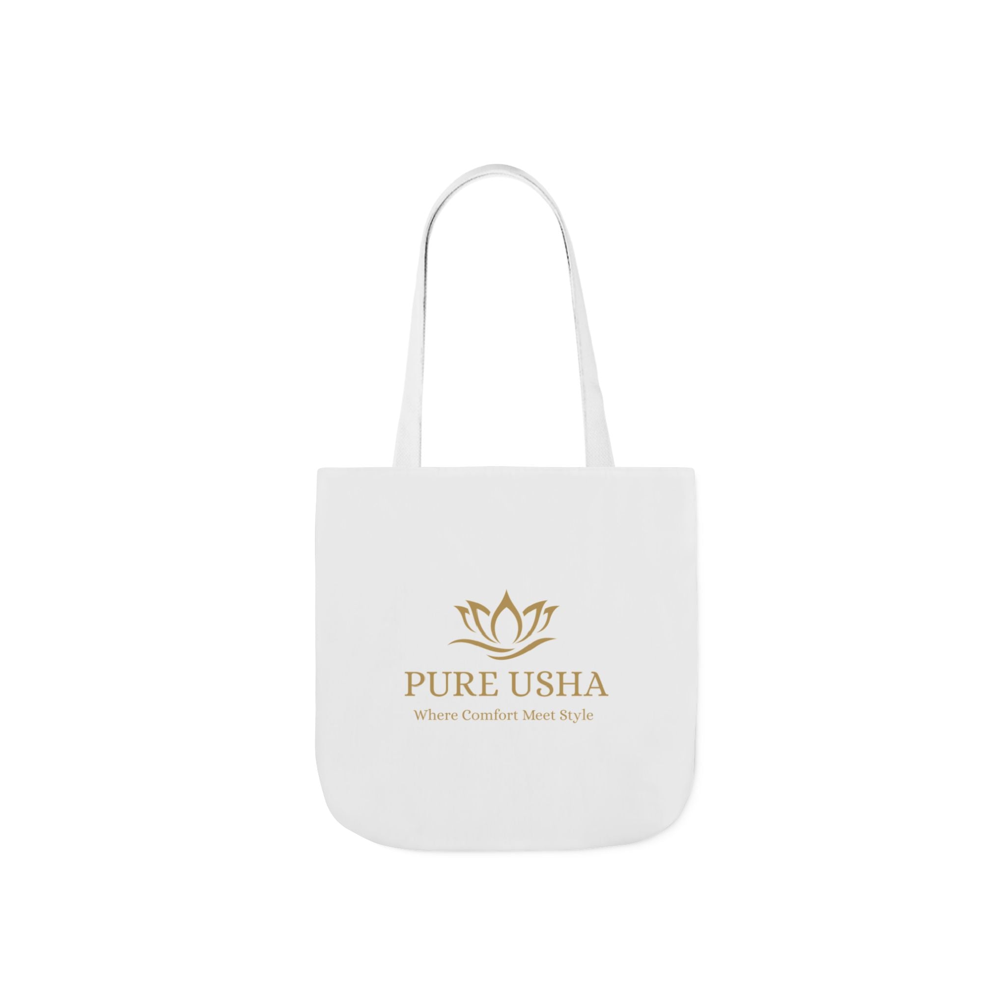 Pure Usha Gold Lotus Canvas Tote