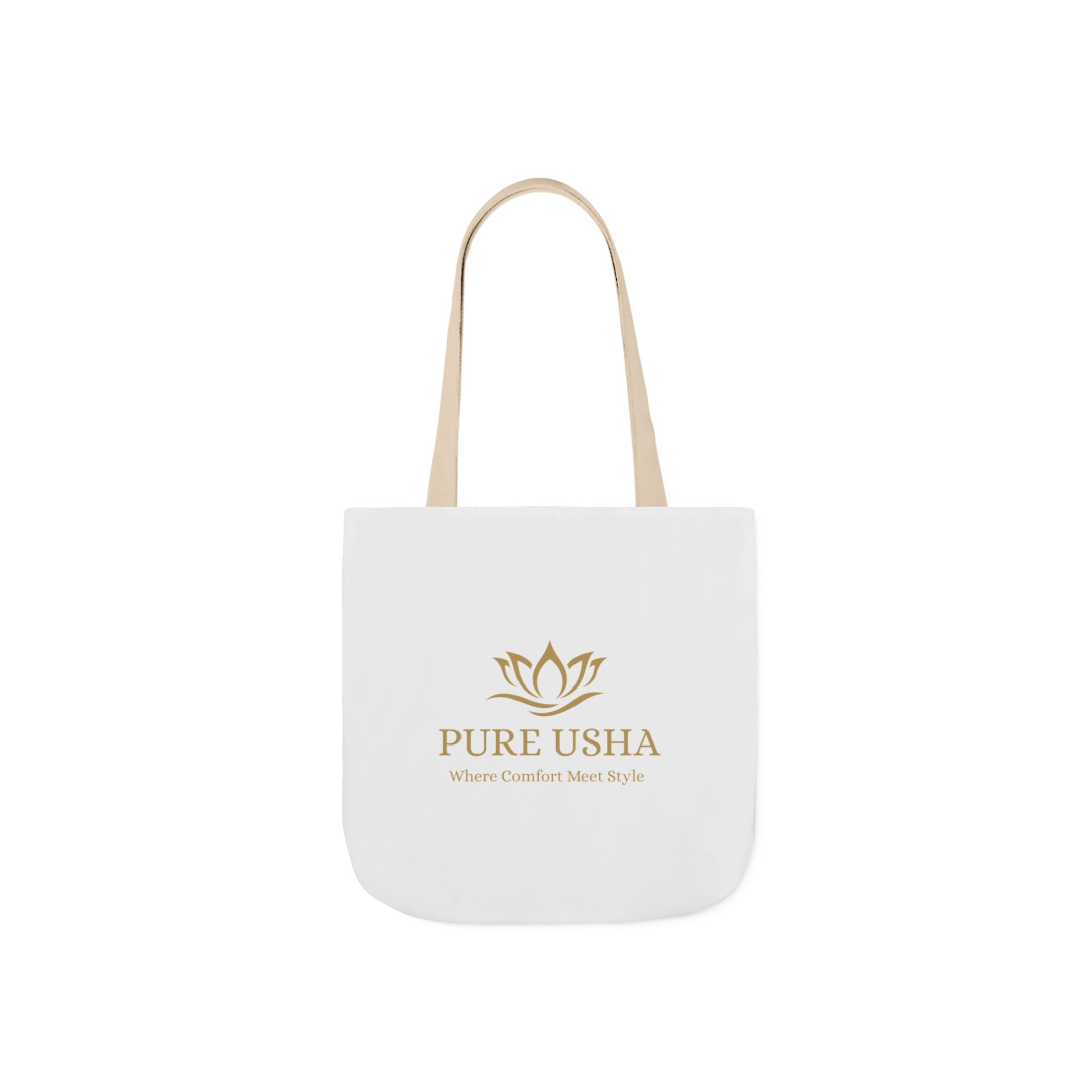Pure Usha Gold Lotus Canvas Tote